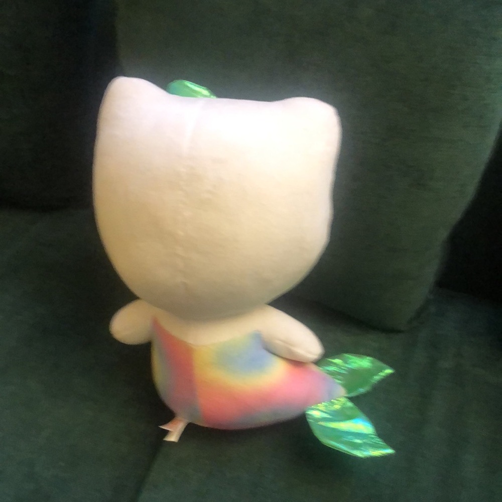 2014 Hello Kitty Mermaid Plush 12”Tall Green Bow Sanrio Stuffed Animal Plush - Picture 2 of 2
